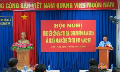 Đ/c Ngô Văn Định - Tổng giám đốc Công ty phát biểu chỉ đạo Hội nghị