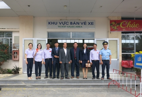 CHÚC TẾT VÀ ĐÓN TIẾP LÃNH ĐẠO SỞ GTVT ĐI KIỂM TRA CÔNG TÁC PHỤC VỤ TẾT