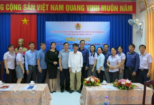 HỘI NGHỊ CÔNG ĐOÀN CẤP CS TRỰC THUỘC CÔNG ĐOÀN CS CÔNG TY CP KHAI THÁC BẾN XE VÀ DỊCH VỤ VẬN TẢI KHÁNH HOÀ.