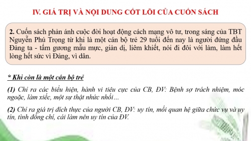 GIỚI THIỆU CUỐN SÁCH CỦA ĐỒNG CHÍ TỔNG BÍ THƯ NGUYỄN PHÚ TRỌNG