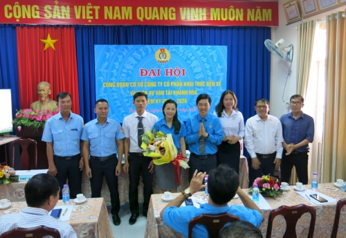 ĐẠI HỘI CÔNG ĐOÀN CƠ SỞ CÔNG TY CP KHAI THÁC BẾN XE VÀ DỊCH VỤ VẬN TẢI KHÁNH HÒA NHIỆM KỲ 2023-2028